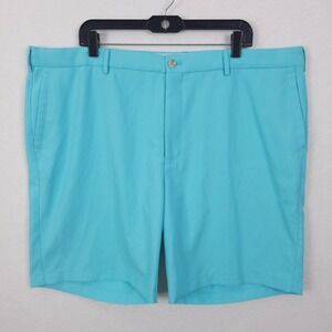 Peter Millar Shorts Mens 44 Blue Performance Chino Flat Front Golf Casual